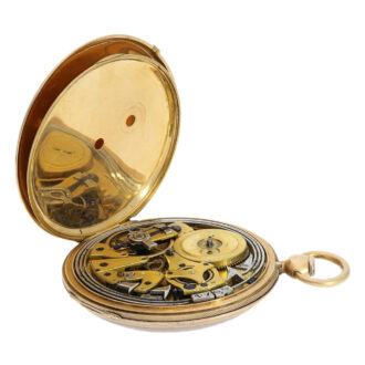 French 18K gold repeating cylinder Lépine watch Circa 1830