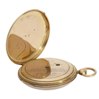 French 18K gold repeating cylinder Lépine watch Circa 1830
