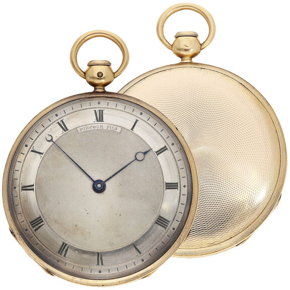 French 18K gold repeating cylinder Lépine watch Circa 1830