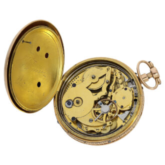 Swiss gold repeating watch with musical movement Circa 1820