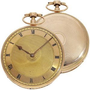Swiss gold repeating watch with musical movement Circa 1820