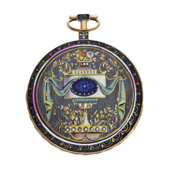 French gold, enamel and pearl-set pocket watch Circa 1780