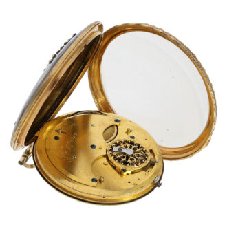 French gold, enamel and pearl-set pocket watch Circa 1780