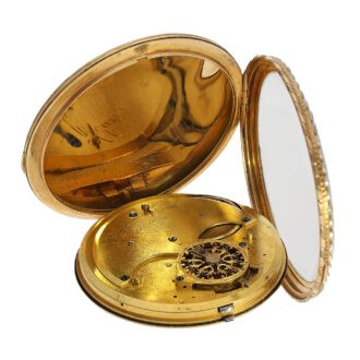French gold, enamel and pearl-set pocket watch Circa 1780