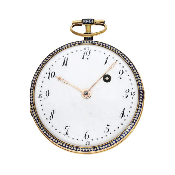 Exquisite Swiss gold and enamel verge pocket watch Circa 1790 Exquisite Swiss gold and enamel verge pocket watch Circa 1790