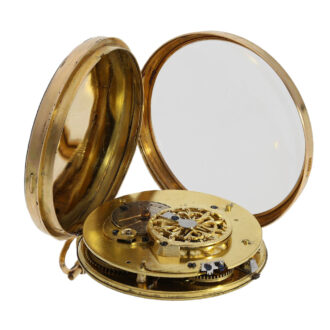 Exquisite Swiss gold and enamel verge pocket watch Circa 1790