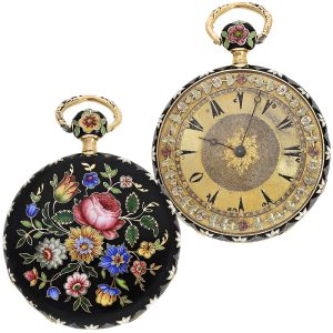 Swiss gold and enamel watch for the Ottoman market Circa 1855