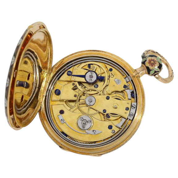 Swiss gold and enamel watch for the Ottoman market Circa 1855 Swiss gold and enamel watch for the Ottoman market Circa 1855