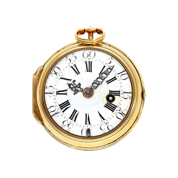 French 18K gold pocket watch with agate case Circa 1750 French 18K gold pocket watch with agate case Circa 1750