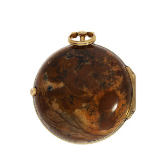 French 18K gold pocket watch with agate case Circa 1750 French 18K gold pocket watch with agate case Circa 1750