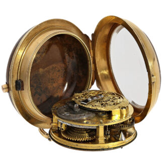 French 18K gold pocket watch with agate case Circa 1750 French 18K gold pocket watch with agate case Circa 1750