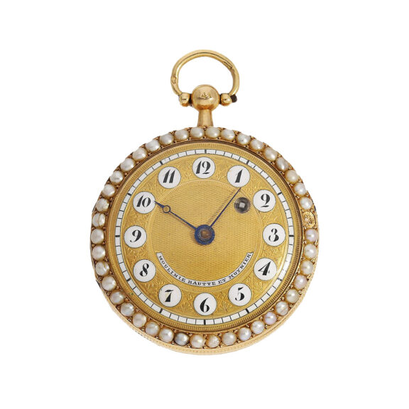 Fine Swiss gold and pearl-set verge pocket watch Circa 1810 Fine Swiss gold and pearl-set verge pocket watch Circa 1810