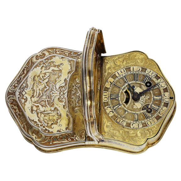 Bohemian snuff box with concealed verge watch Circa 1720-1730
