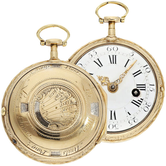Rare early German astronomical verge pocket watch Circa 1760
