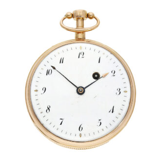 French pink gold minute repeating cylinder watch Circa 1810