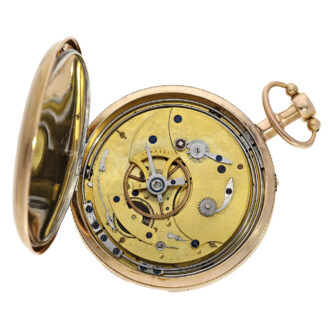French pink gold minute repeating cylinder watch Circa 1810