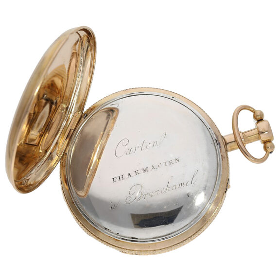 French pink gold minute repeating cylinder watch Circa 1810 French pink gold minute repeating cylinder watch Circa 1810