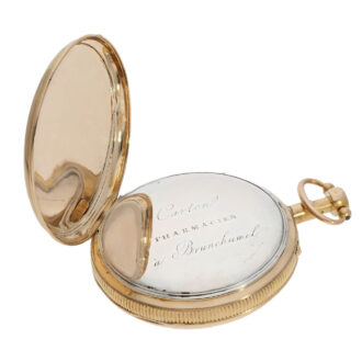 French pink gold minute repeating cylinder watch Circa 1810