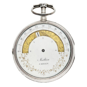 French silver pocket watch with wandering hours Circa 1820
