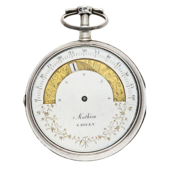 French silver pocket watch with wandering hours Circa 1820 French silver pocket watch with wandering hours Circa 1820