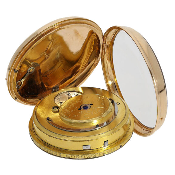 French gold quarter repeating à toc pocket watch Circa 1780 French gold quarter repeating à toc pocket watch Circa 1780