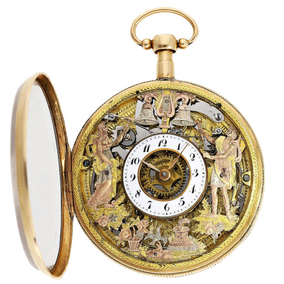 French verge watch with Jacquemart figure automaton Circa 1800 French verge watch with Jacquemart figure automaton Circa 1800