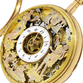 French verge watch with Jacquemart figure automaton Circa 1800