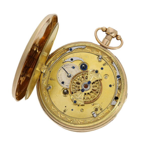 French verge watch with Jacquemart figure automaton Circa 1800 French verge watch with Jacquemart figure automaton Circa 1800