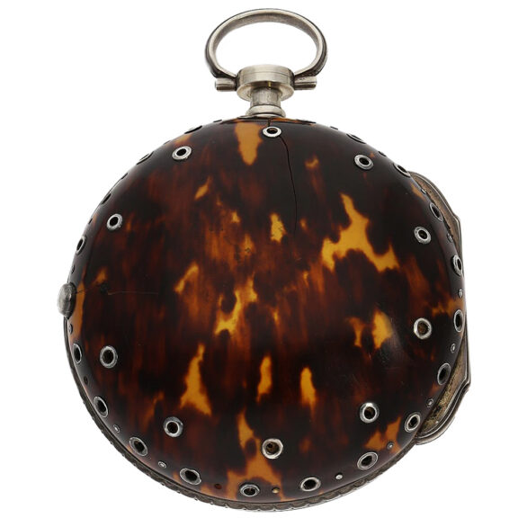 Swiss repeating coach clock decorated with Tortoiseshell Circa 1800 Swiss repeating coach clock decorated with Tortoiseshell Circa 1800