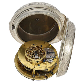 Swiss repeating coach clock decorated with Tortoiseshell Circa 1800