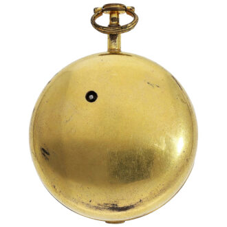 English complicated coach clock with enamel painting Circa 1790