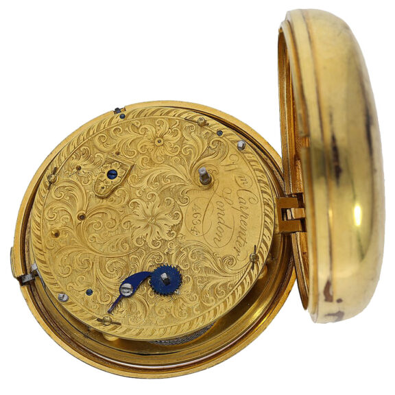 English complicated coach clock with enamel painting Circa 1790 English complicated coach clock with enamel painting Circa 1790