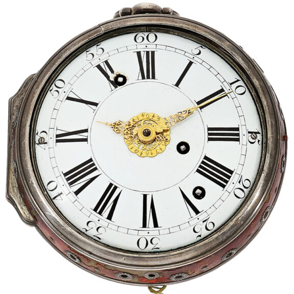 French striking and repeating silver coach clock Circa 1770