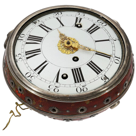French striking and repeating silver coach clock Circa 1770 French striking and repeating silver coach clock Circa 1770