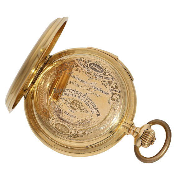 Swiss minute repeating watch with two jacquemarts Circa 1890 Swiss minute repeating watch with two jacquemarts Circa 1890