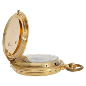 Swiss minute repeating watch with two jacquemarts Circa 1890