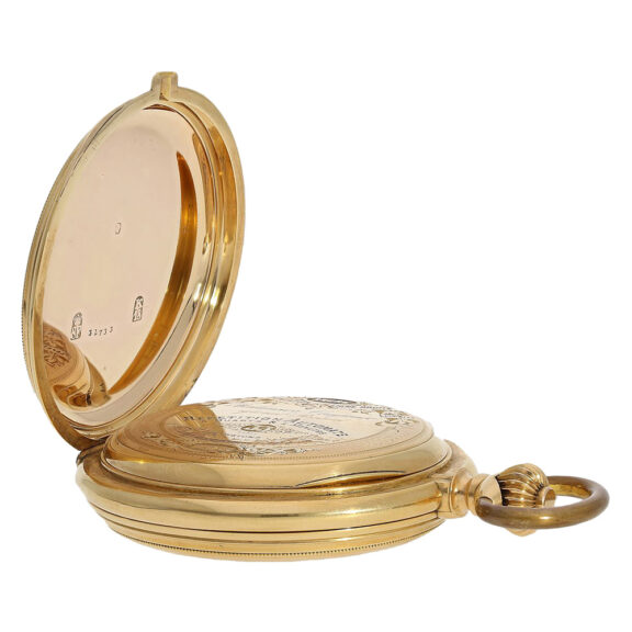 Swiss minute repeating watch with two jacquemarts Circa 1890 Swiss minute repeating watch with two jacquemarts Circa 1890