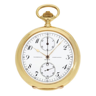 Swiss gold chronograph pocket chronometer with register Circa 1910