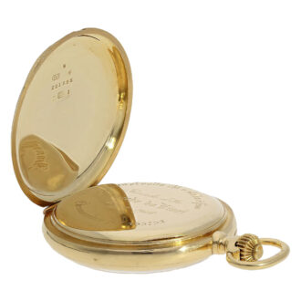 Swiss gold chronograph pocket chronometer with register Circa 1910