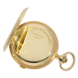 Rare Swiss gold chronometer with chronograph Circa 1911 Rare Swiss gold chronometer with chronograph Circa 1911