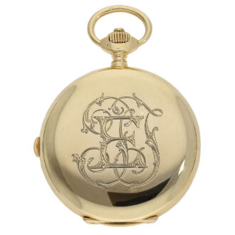 Rare Swiss gold chronometer with chronograph Circa 1911 Rare Swiss gold chronometer with chronograph Circa 1911