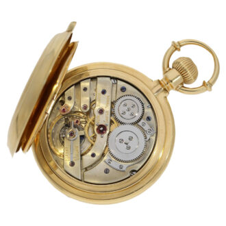 Swiss 18K gold hunting cased chronometer with date Circa 1880