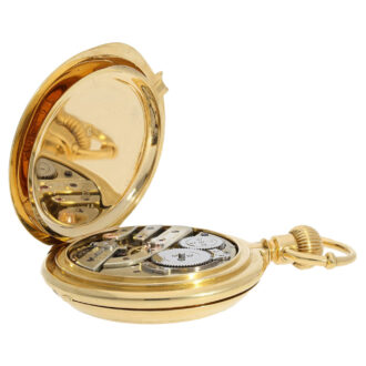 Swiss 18K gold hunting cased chronometer with date Circa 1880