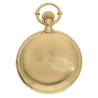 Swiss 18K gold hunting cased chronometer with date Circa 1880