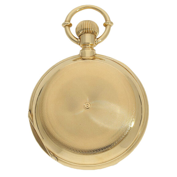 Swiss 18K gold hunting cased chronometer with date Circa 1880 Swiss 18K gold hunting cased chronometer with date Circa 1880