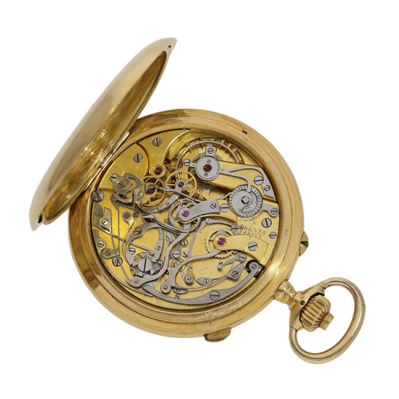 Swiss gold split-seconds chronograph pocket watch Circa 1920 Swiss gold split-seconds chronograph pocket watch Circa 1920