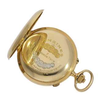 Swiss gold split-seconds chronograph pocket watch Circa 1920
