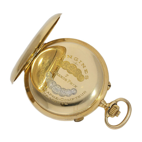 Swiss gold split-seconds chronograph pocket watch Circa 1920 Swiss gold split-seconds chronograph pocket watch Circa 1920
