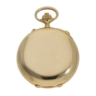 Swiss gold split-seconds chronograph pocket watch Circa 1920