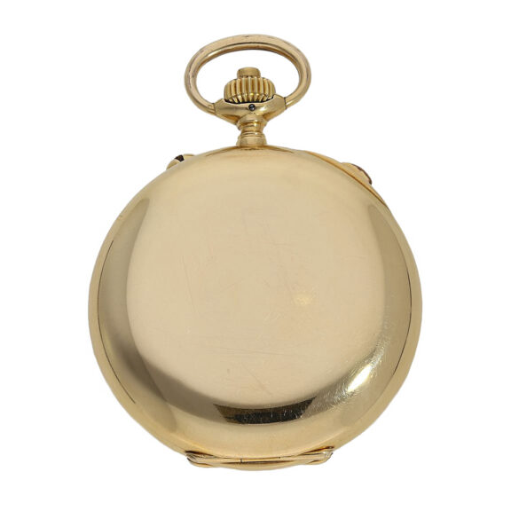 Swiss gold split-seconds chronograph pocket watch Circa 1920 Swiss gold split-seconds chronograph pocket watch Circa 1920